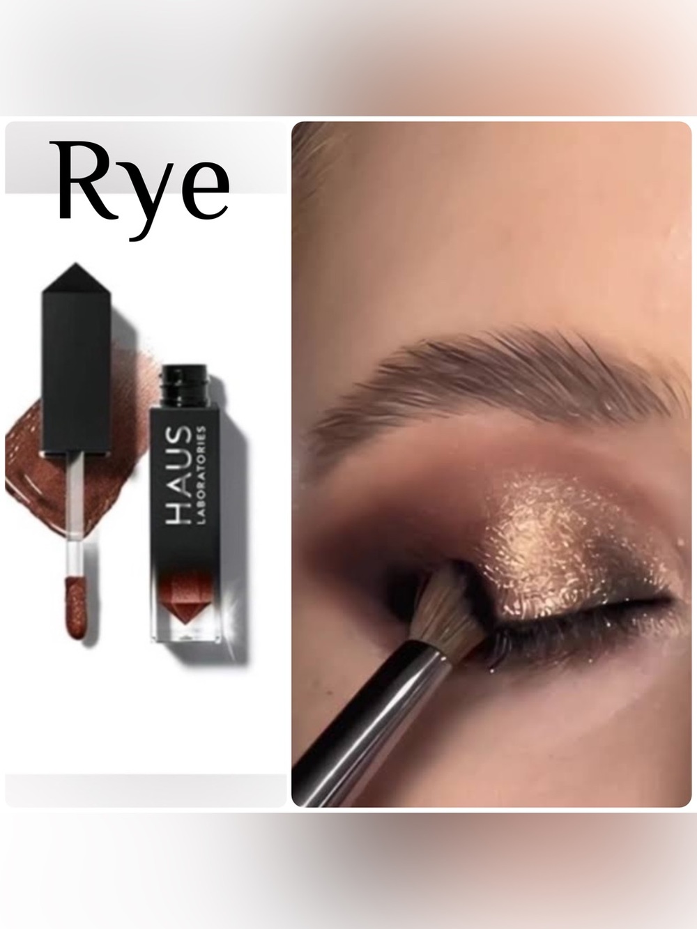 Haus Labs By Lady Gaga Rye Metallic Copper  Brown Liquid Eyeshadow Gloss